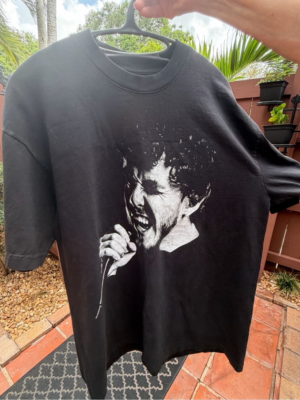 Jack Harlow Black Short-Sleeve Tee with White Vocalist Graphic Concert Tshirt